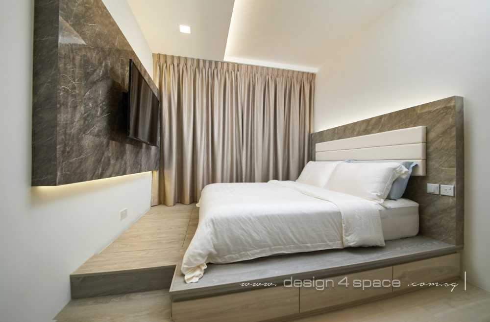 Modern Bedroom with Cove Lighting and Drop Ceiling