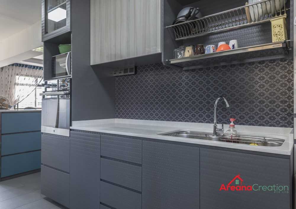 Contemporary Kitchen with Kitchen Window and Open Kitchen