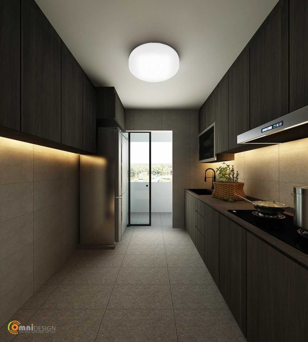 Contemporary Kitchen with Countertop and Cupboard