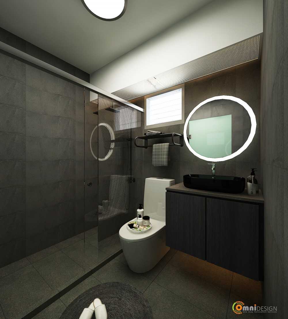 Contemporary Bathroom with Countertop and Homogeneous Tiles