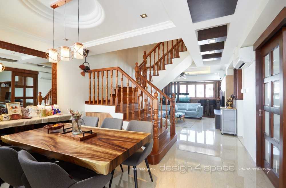 Transitional Dining Room with Ceiling Light and Chandelier
