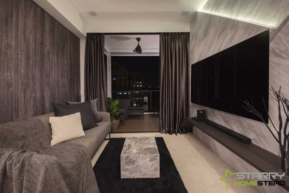 Modern Living Room with Feature Wall and Coffee Table