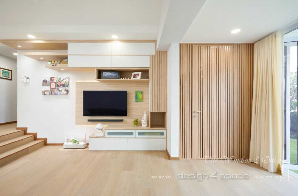 Scandinavian Living Room with TV Console and Sofa