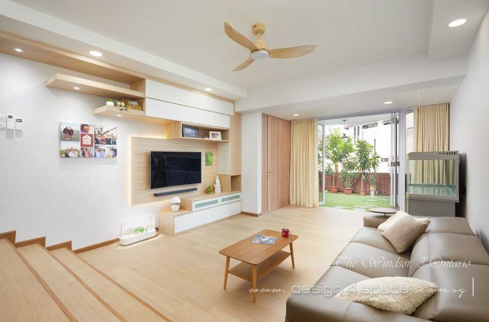 Scandinavian Living Room with TV Console and Sofa