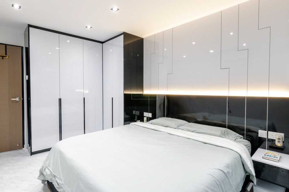 Contemporary Bedroom with Ceiling Light and Wardrobe