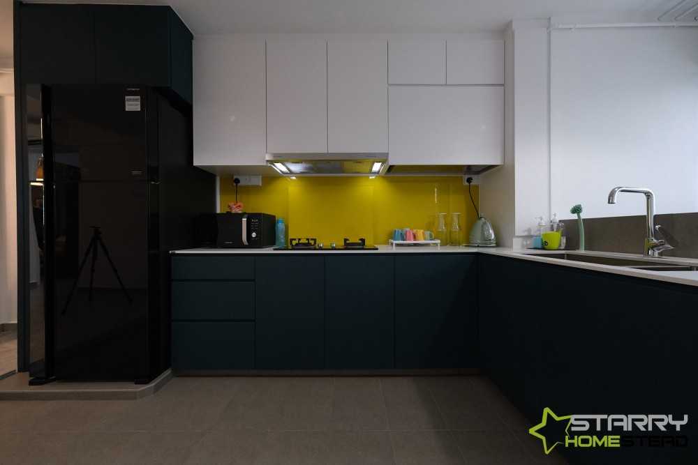 Scandinavian Kitchen with Countertop and Kitchen Accessories