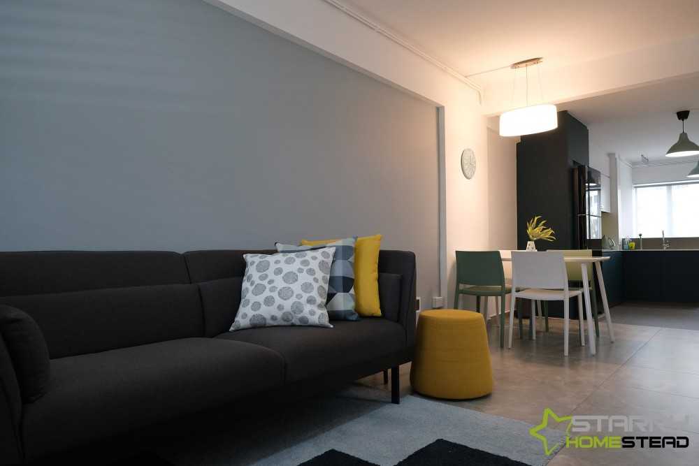 Scandinavian Living Room with Sofa and Lighting
