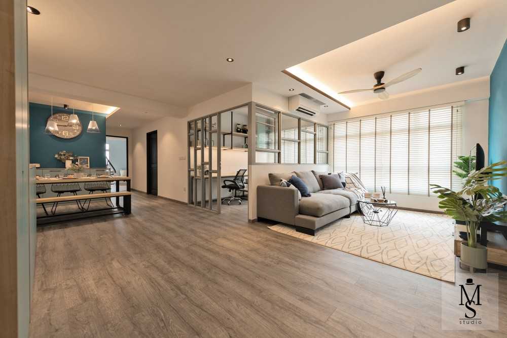 Scandinavian Entryway with Seating Bench and Rugs
