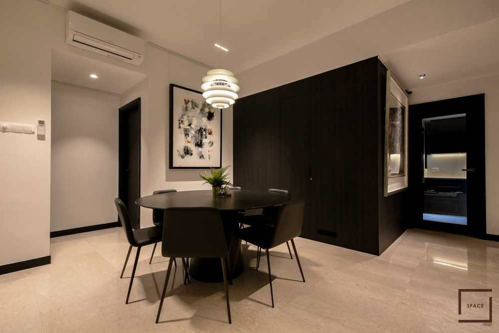 Minimalist Living Room with TV Console and Downlights