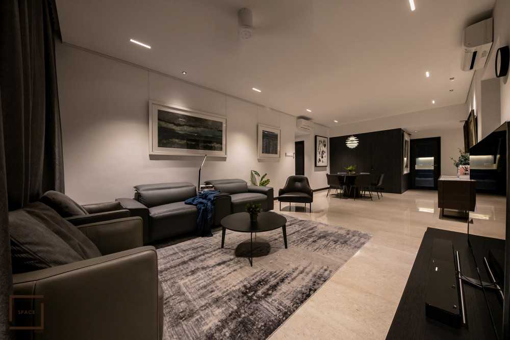 Minimalist Living Room with TV Console and Sofa