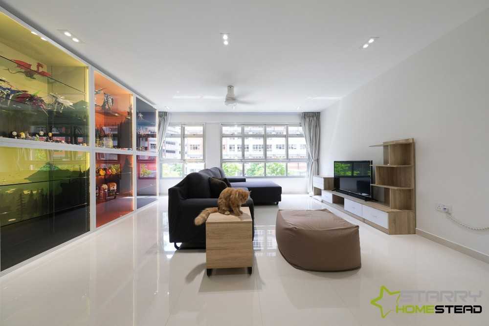 Scandinavian Living Room with TV Console and Sofa