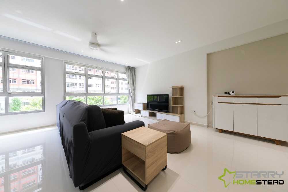 Scandinavian Living Room with TV Console and Sofa
