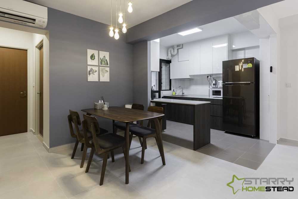 Contemporary Dining Room with Dining Table and Dining Chairs