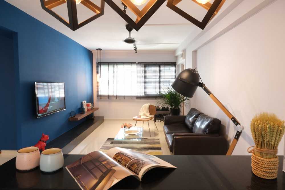 Modern Living Room with TV Console and Sofa