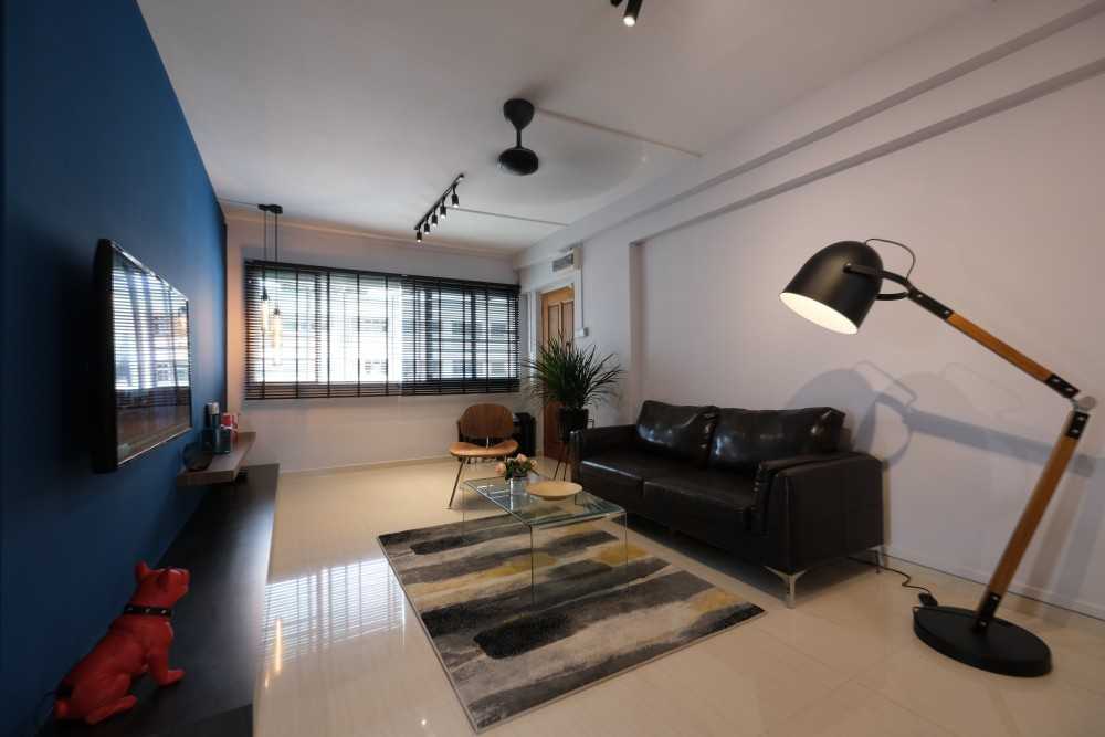 Modern Living Room with TV Console and Sofa