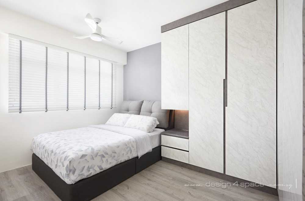 Scandinavian Bedroom with Vinyl Flooring and Homogeneous Tiles