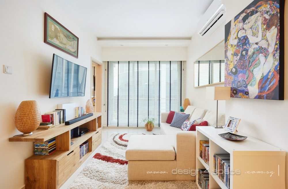 Asian Living Room with Sofa and TV