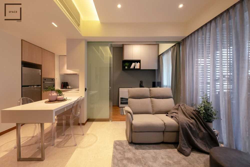 Scandinavian Living Room with TV Console and Sofa