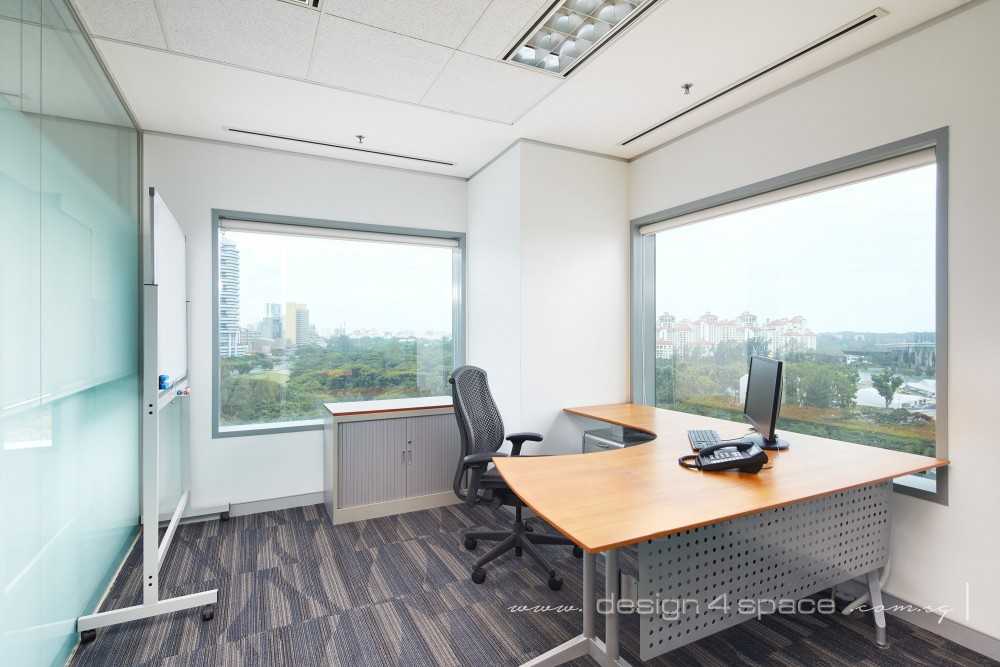 Contemporary Office with Bookshelf and Desk