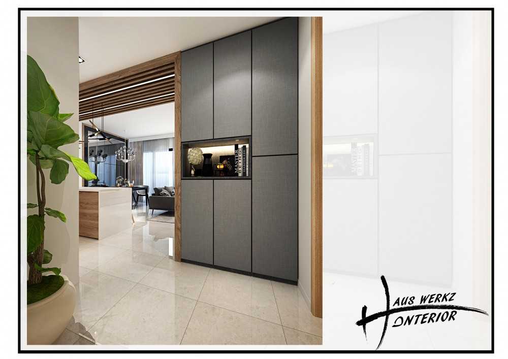 Modern Foyer with Artwork and Console Table