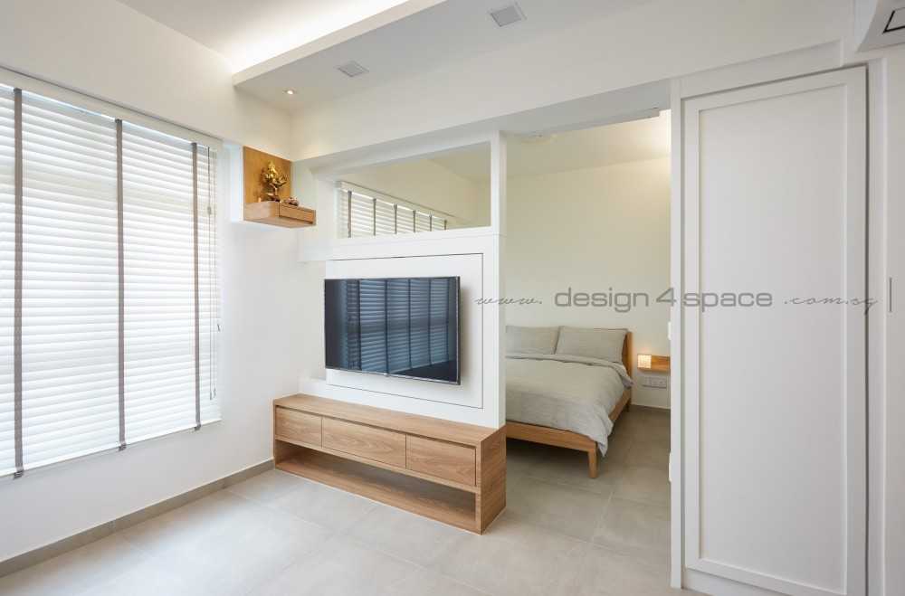Contemporary Living Room with Homogeneous Tiles and Ceiling Light