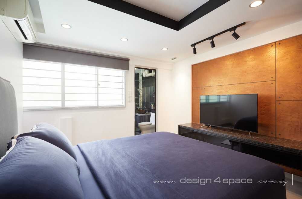 Industrial Bedroom with Drop Light and Cove Lighting