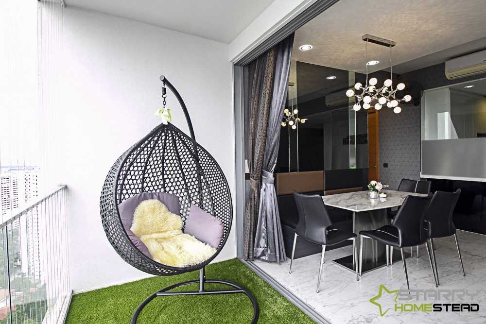 Modern Balcony with Outdoor Furniture and Outdoor Accessories