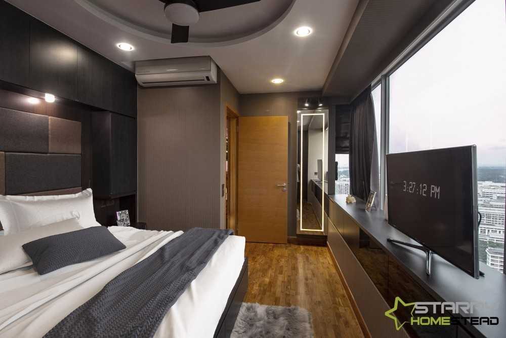 Modern Bedroom with Feature Wall and Bed