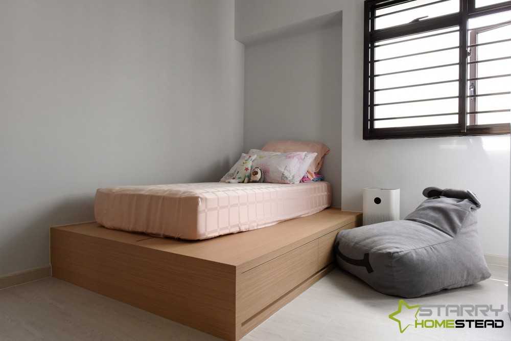 Modern Bedroom with Bean Bag and Platform