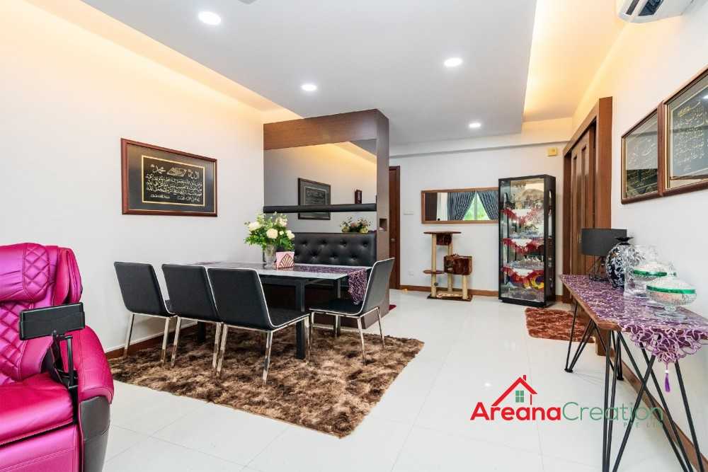 Contemporary Dining Room with Drop Light and Drop Ceiling