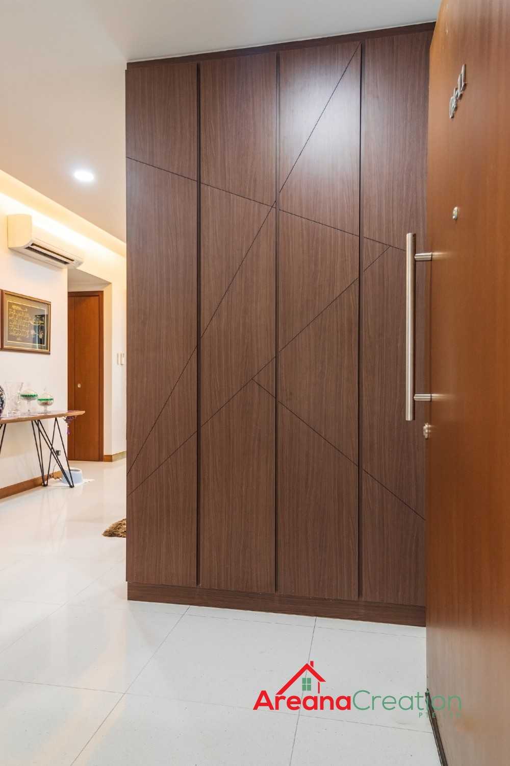 Contemporary Entryway with Mirror and Seating Bench