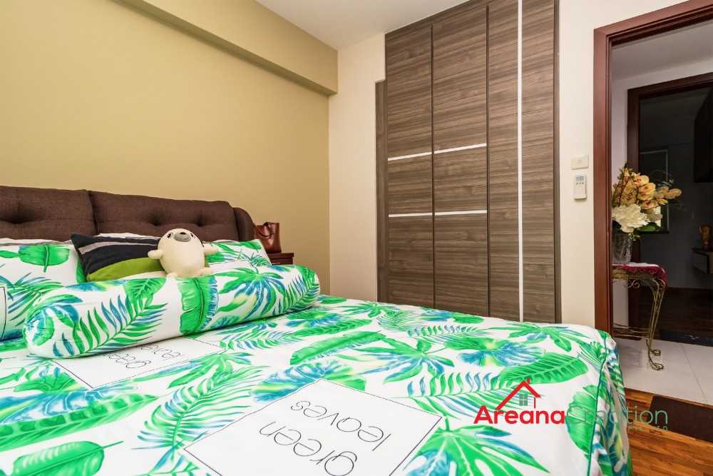 Contemporary Bedroom with Drop Light and Cove Lighting