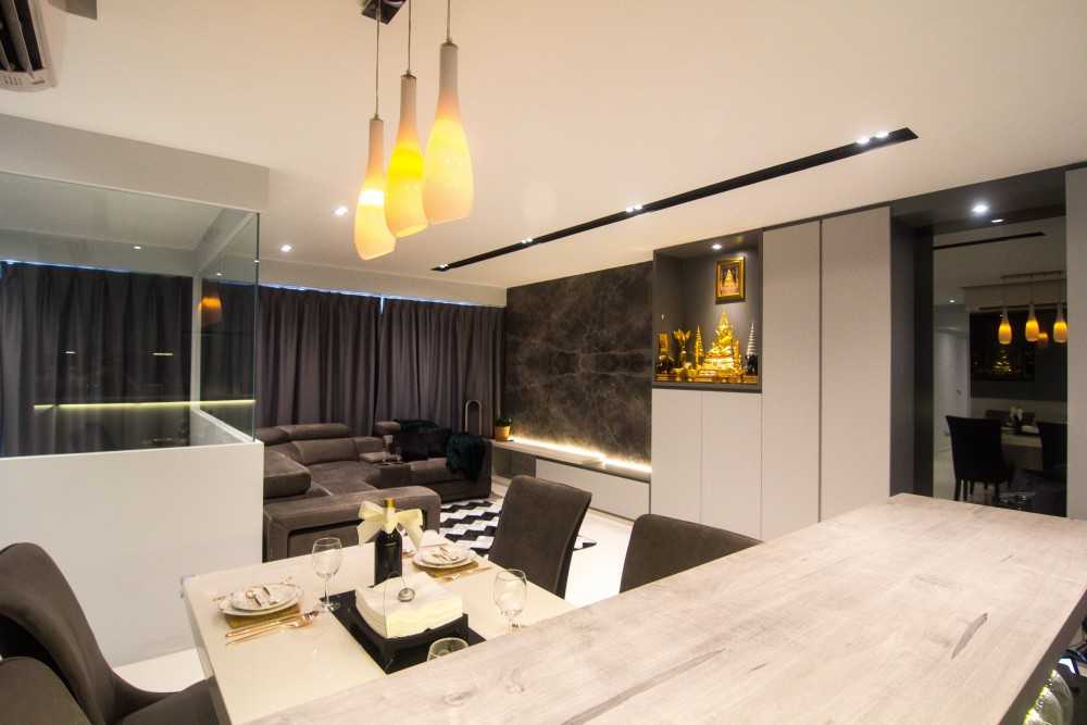 Modern Living Room with Settee and TV Console