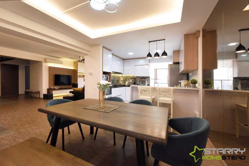 Industrial Dining Room with Dining Table and Dining Chairs