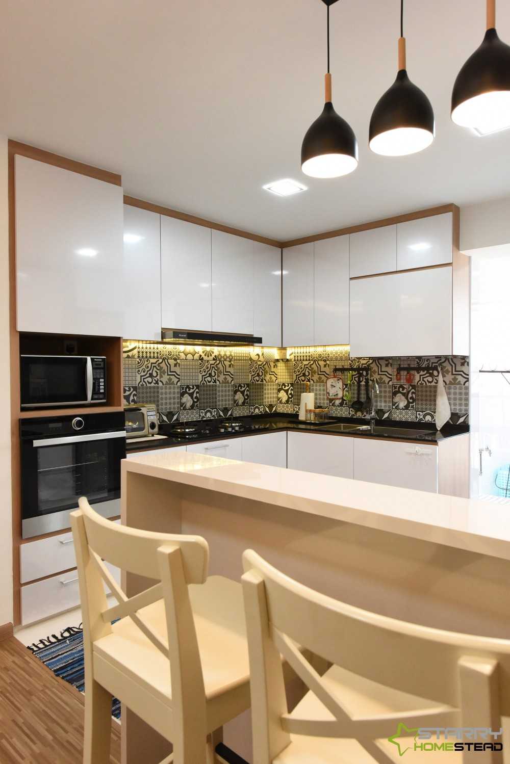 Industrial Kitchen with Kitchen Cabinets and Lighting