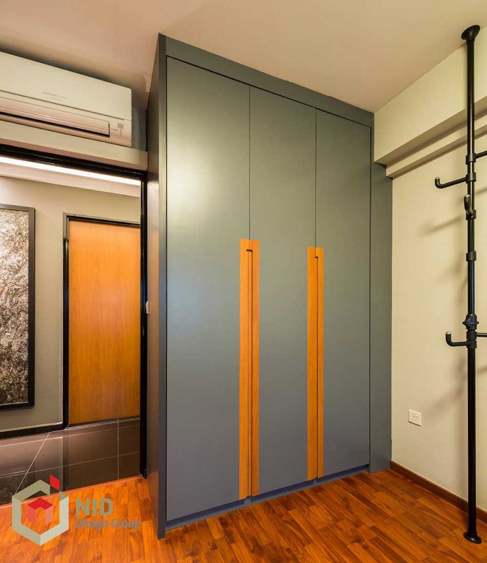 Contemporary Bedroom with Vinyl Flooring and Ceiling Light