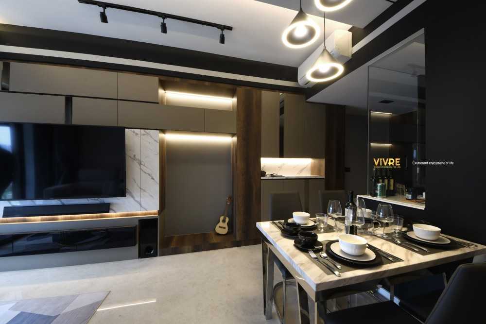 Modern Dining Room with Drop Light and Cove Lighting