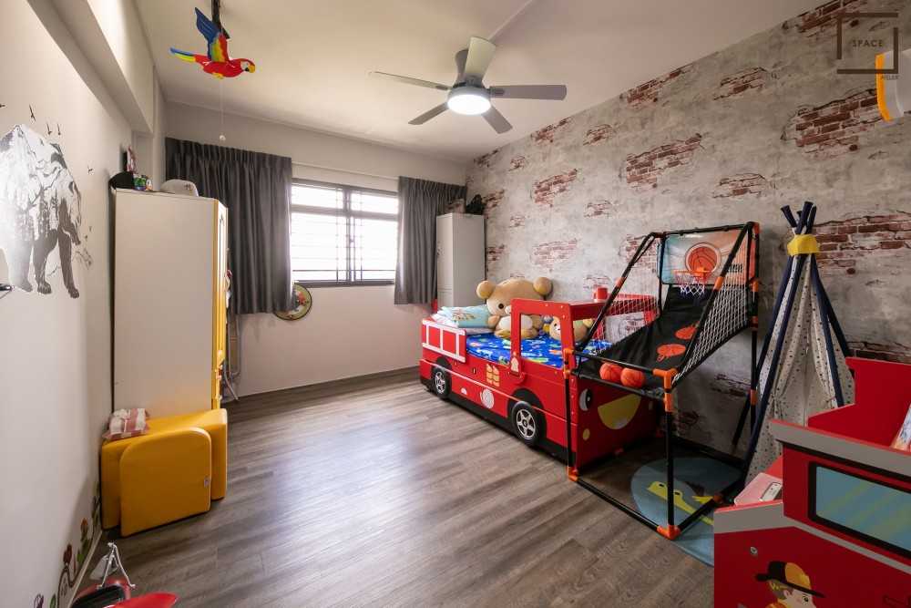 Modern Kids Room with Built-in Bed and Toys