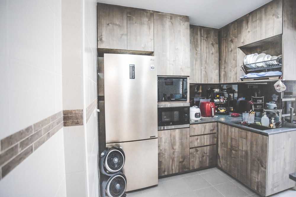 Industrial Kitchen with Countertop and Kitchen Backsplash