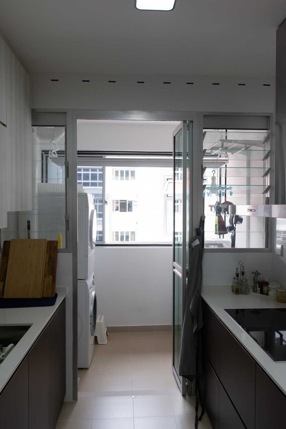 Modern Kitchen with Countertop and Kitchen Accessories