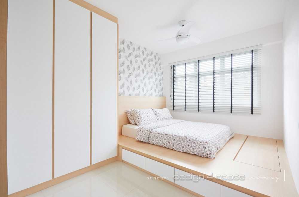 Scandinavian Bedroom with Wardrobe and Bedroom Dresser