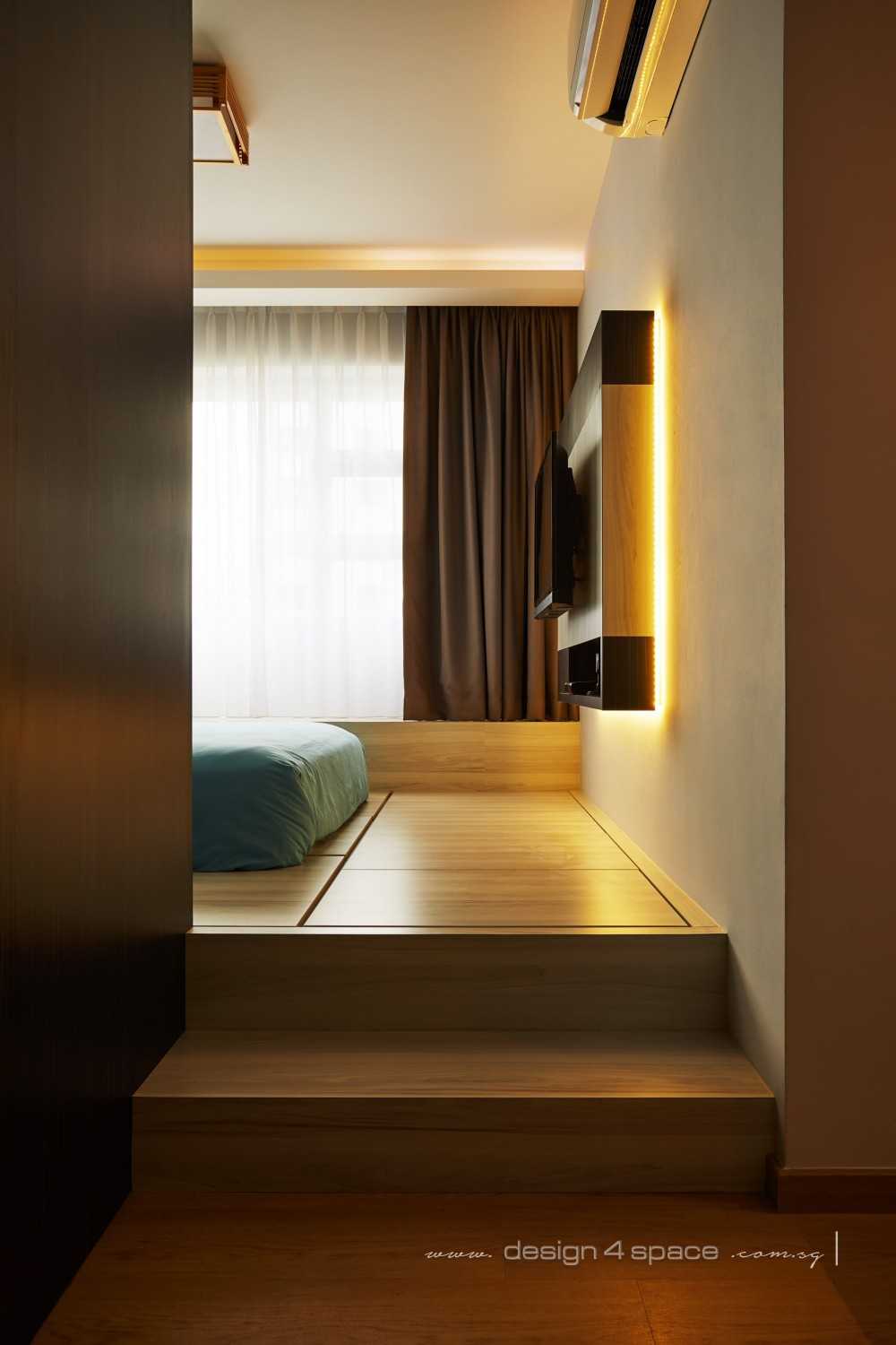Asian Bedroom with Ceiling Light and Wardrobe