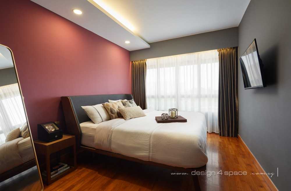 Modern Bedroom with Wardrobe and Bedside Table