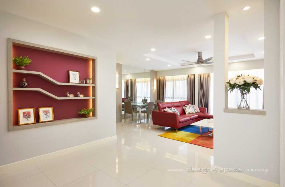 Modern Living Room with TV Console and Feature Wall