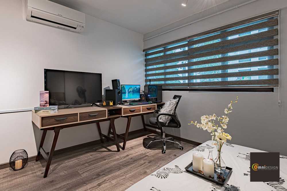 Scandinavian Study with Vinyl Flooring and Flooring