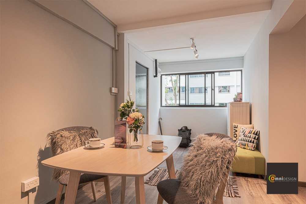 Scandinavian Dining Room with Vinyl Flooring and Carpet