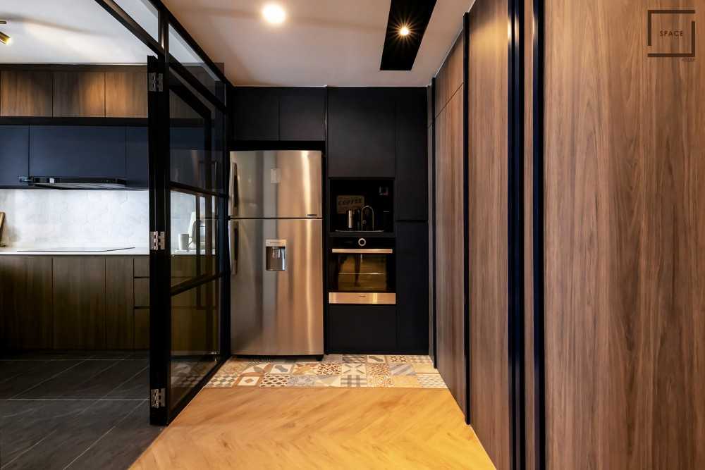 Scandinavian Kitchen with Kitchen Window and Cupboard