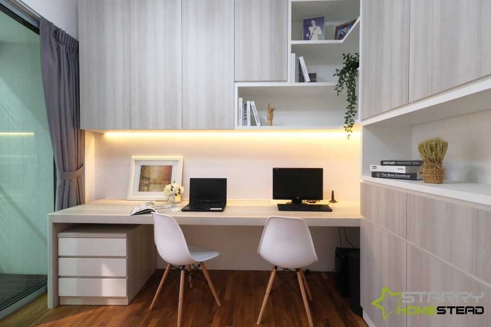 Scandinavian Study with Desk and Desk Chairs