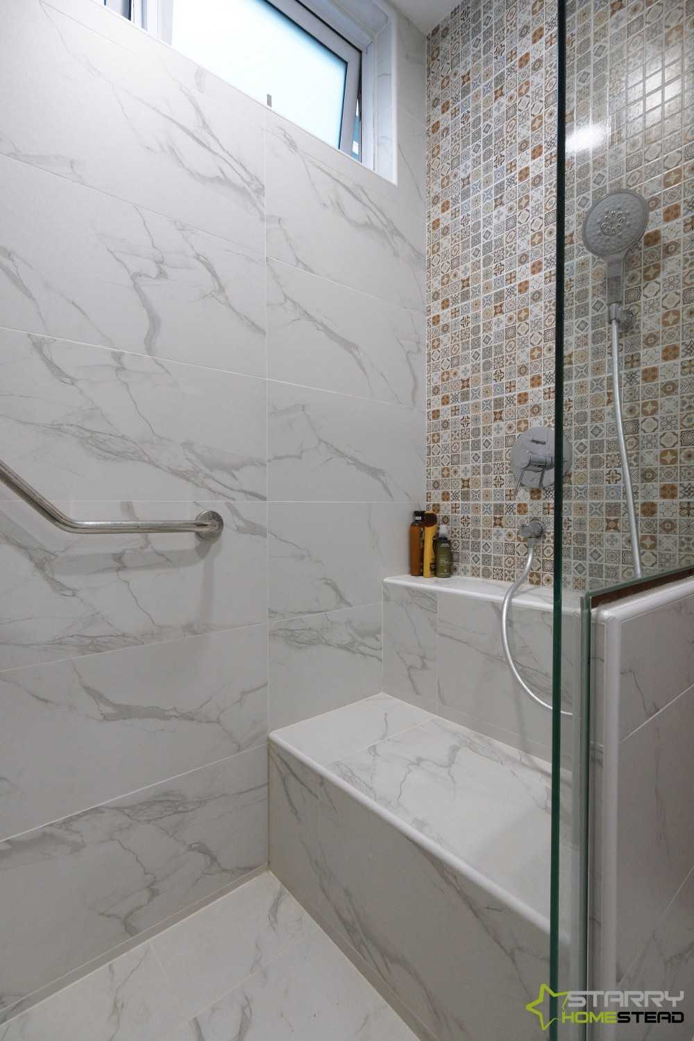 Modern Bathroom with Bathroom Accessories and Tiles