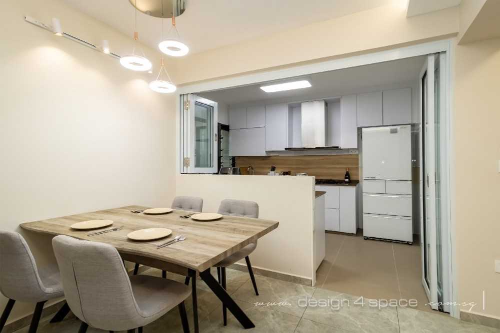Contemporary Dining Room with Downlights and Dining Table